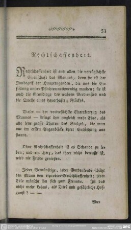 Rechtschaffenheit