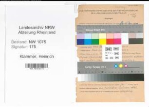 Entnazifizierung Heinrich Klammer , geb. 13.04.1900 (Oberzugfuehrer)