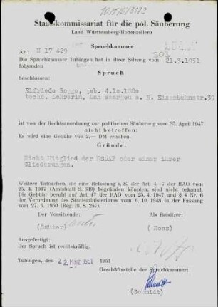 Rogge, Elfriede