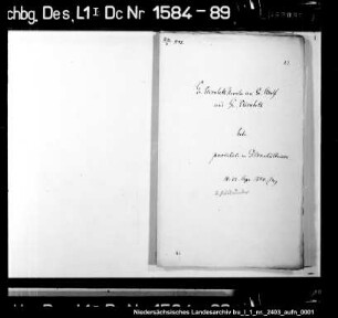 Korrespondenz betr. Persönliches, Geldangelegenheiten, Trunkenheit des Kanzlers Anton Wietersheim