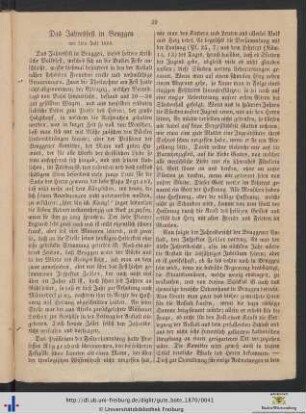 Das Jahresfest in Beuggen am 2ten Juli 1869.