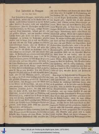 Das Jahresfest in Beuggen am 2ten Juli 1869.