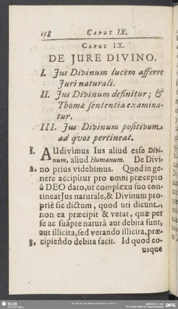 Caput IX. De Iure Divino