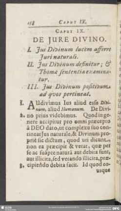 Caput IX. De Iure Divino