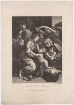Die Heilige Familie François' I. (La Grande Sainte Famille; nach dem Gemälde in Paris, Musée du Louvre)