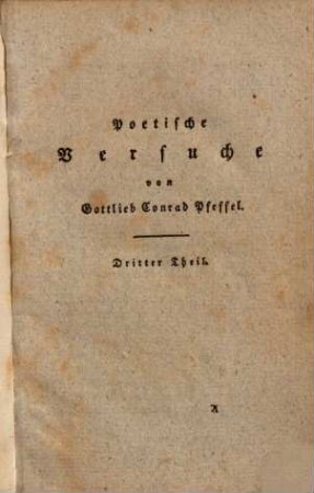 Gedichte : Poetische Versuche, 3. (1810)