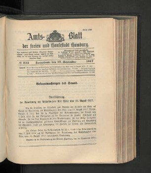 No. 233, 15. September 1917