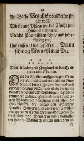 Von Ursache und Nutzbarkeit des Creutzes rechter Christen.