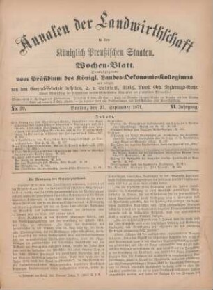 No. 39. Berlin, den 27. September 1871. XI. Jahrgang.
