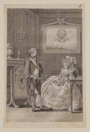 Herr und Dame im Rokokokostüm