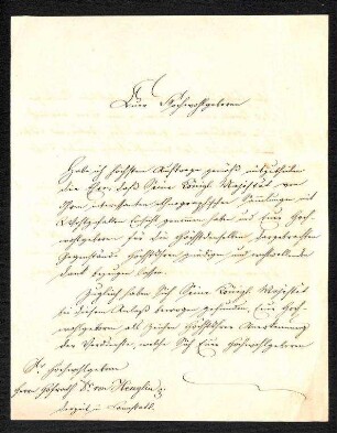 Handschriftlicher Brief an Heuglin