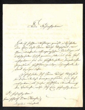 Handschriftlicher Brief an Heuglin