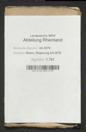 Ausmittlung des konfiszierten Vermögens der Deserteure von Weselschen Regimentern und Einsendung der Quartal-Designationen II