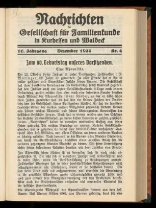 10. Jahrgang, Nr. 4, Dezember 1935