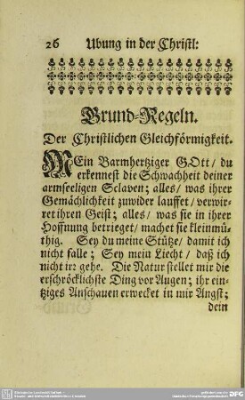Grund-Regeln Der Christlichen Gleichförmigkeit