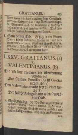 LXXV. Gratianus. (a) Et Valentinianus. (b)