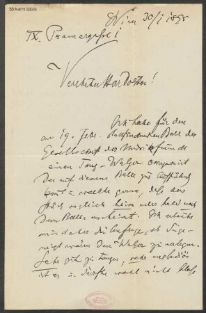 Brief an B. Schott's Söhne : 30.01.1895