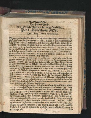 Der Ander Theil/ Von den Lehr-Articuln der Aug. Confession.