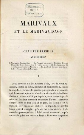Marivaux et le marivaudage