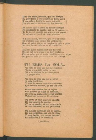 Tu eres la sola...