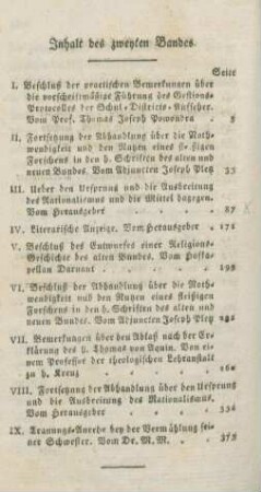 384 Inhaltsverzeichnis