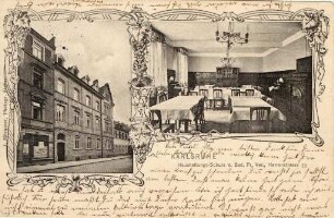 Postkartenalbum. "Karlsruhe". Haushaltungsschule des Badischen Frauenvereins, Herrenstraße 39