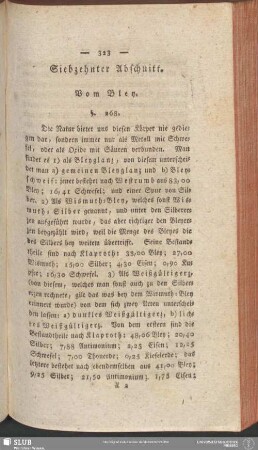 Siebzehnter Abschnitt. Vom Bley