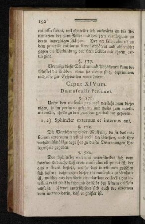 Caput XIVum. De musculis Perinaei.