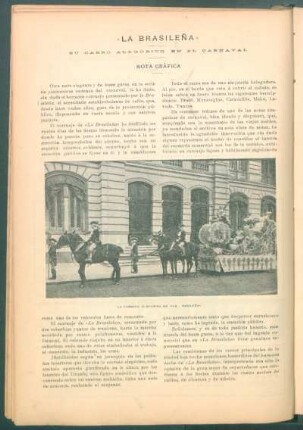 "La Brasileña" - su carro alegórico en el carnaval - Nota gráfica