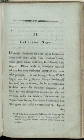 21. Gefleckter Neger.