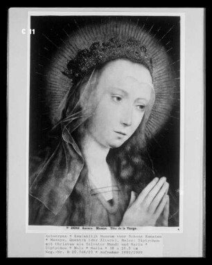 Diptychon mit Christus als Salvator Mundi und Maria — Maria