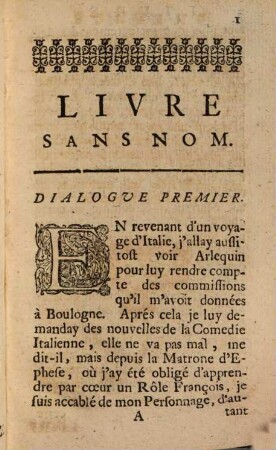 Livre sans nom : Divisé en cinq dialogues ; Suivant la copie