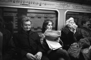 In der Londoner U-Bahn.