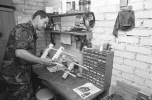 In Karlsruhe stationierter US-Soldat und Hobbyschreiner Russel Morris