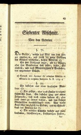 Siebenter Abschnitt. Von den Arterien