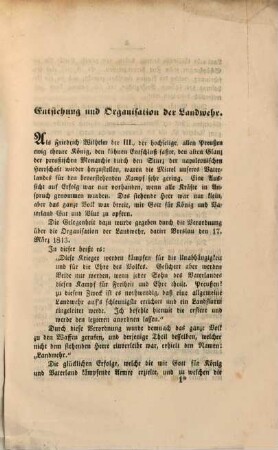 Die preußische Armee ohne Landwehr