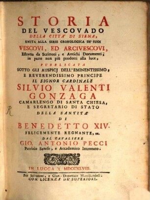 Storia del Vescovanda della Città di Siena