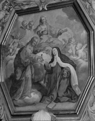 Vision der heiligen Maria von Pazzi, die einen Nagel von Christus empfängt