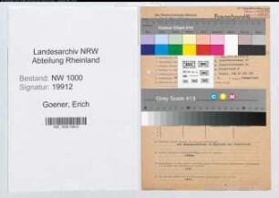 Entnazifizierung Erich Goener, geb. 07.12.1898 (Baurat)