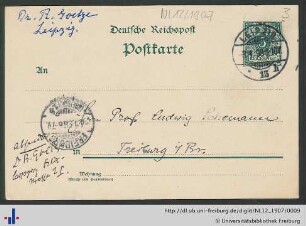 Postkarte vom 03.01.1898.