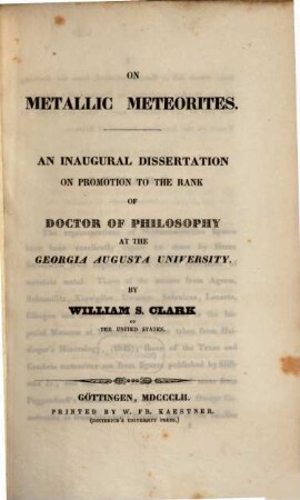 On metallic meteorites