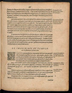 De Imaginibus Et Templorum Papisticorum reformatione.