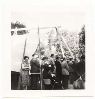Bundesgartenschau 1955, Kassel: Zeltkappelle Gottesdienst