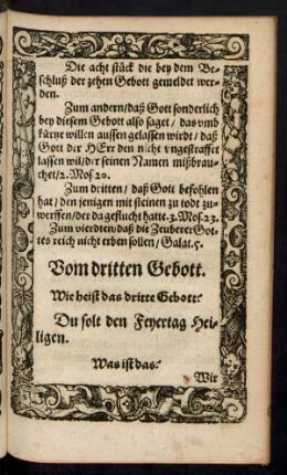 Vom dritten Gebott.