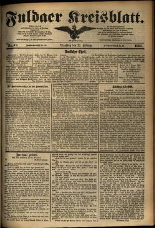 Ausgabe vom Dienstag, den 21. Februar 1905.