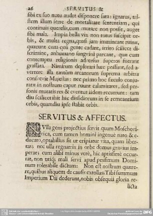 Servitus & Affectus