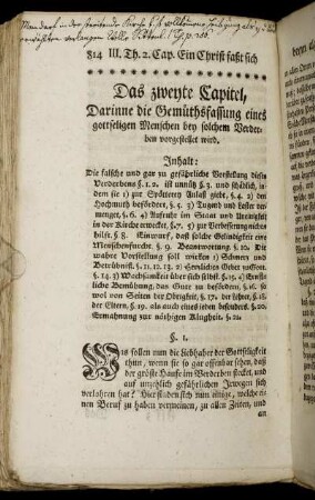 Das zweyte Capitel.