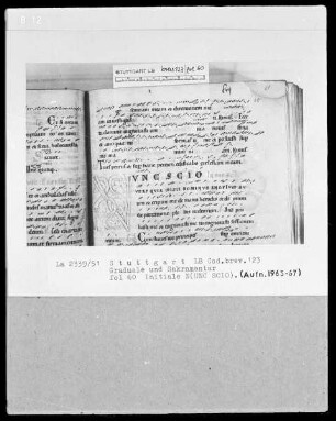 Graduale und Sakramentar — Initiale N(unc scio), Folio 60recto