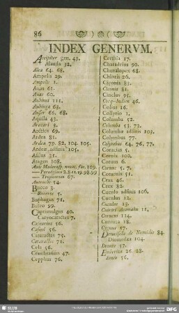 Index Generum