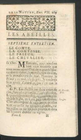 Septième entretien. Les Abeilles.